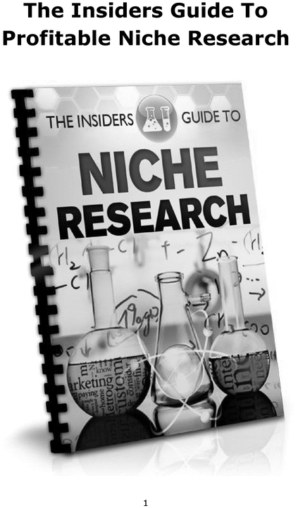Product picture The Insiders Guide To Niche Research 